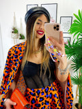 Completo Giacca e short maculato Arancio