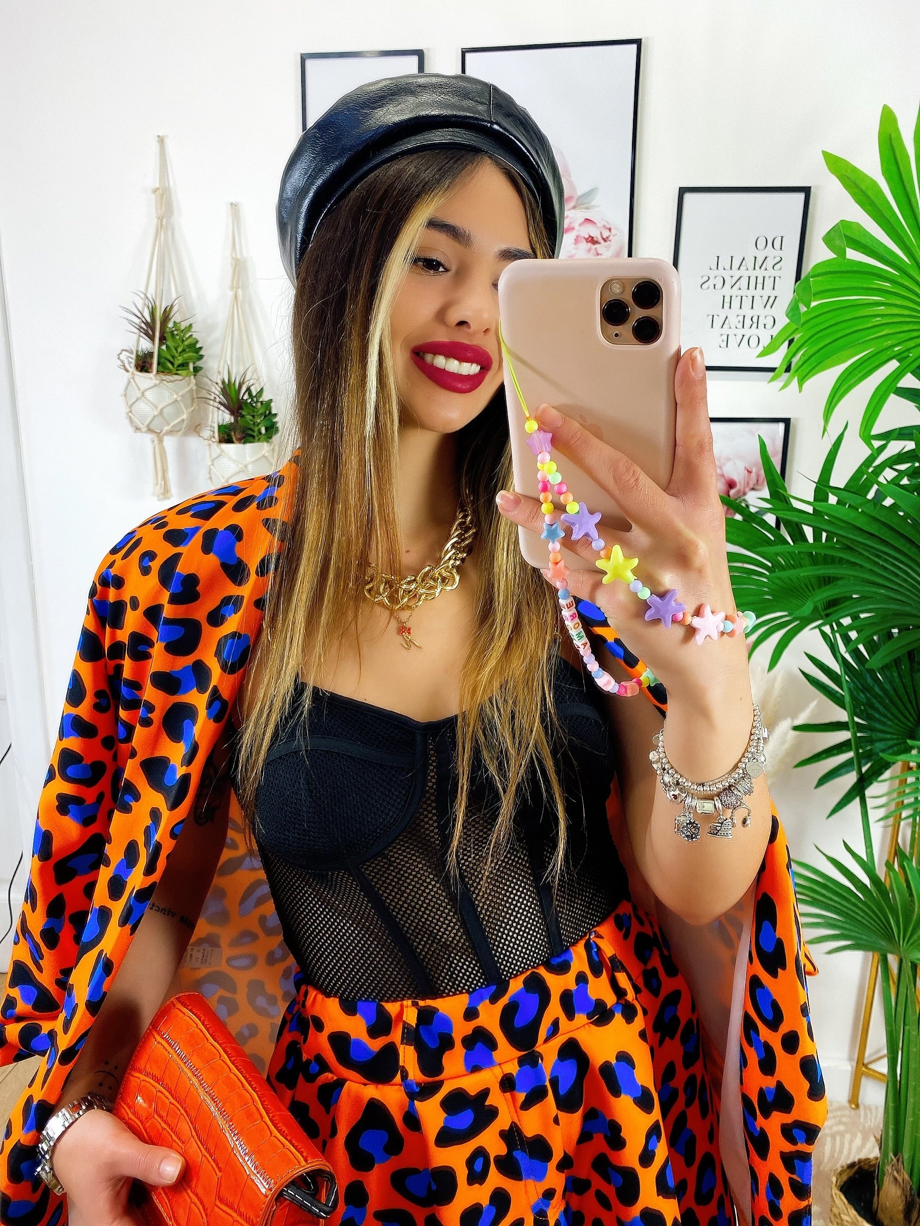 Completo Giacca e short maculato Arancio