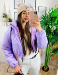 Bomber crop lilla