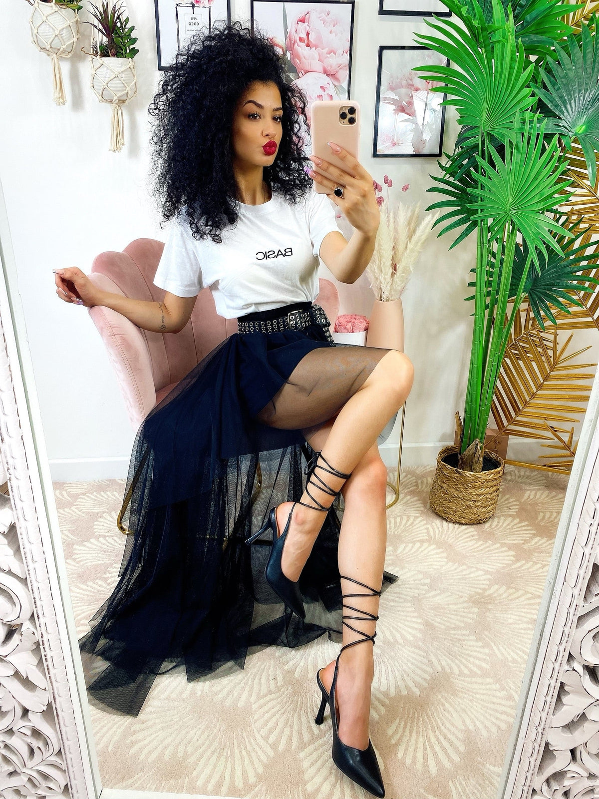 Gonna asimmetrica In tulle