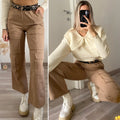 Jeans cargo Camel con tasche
