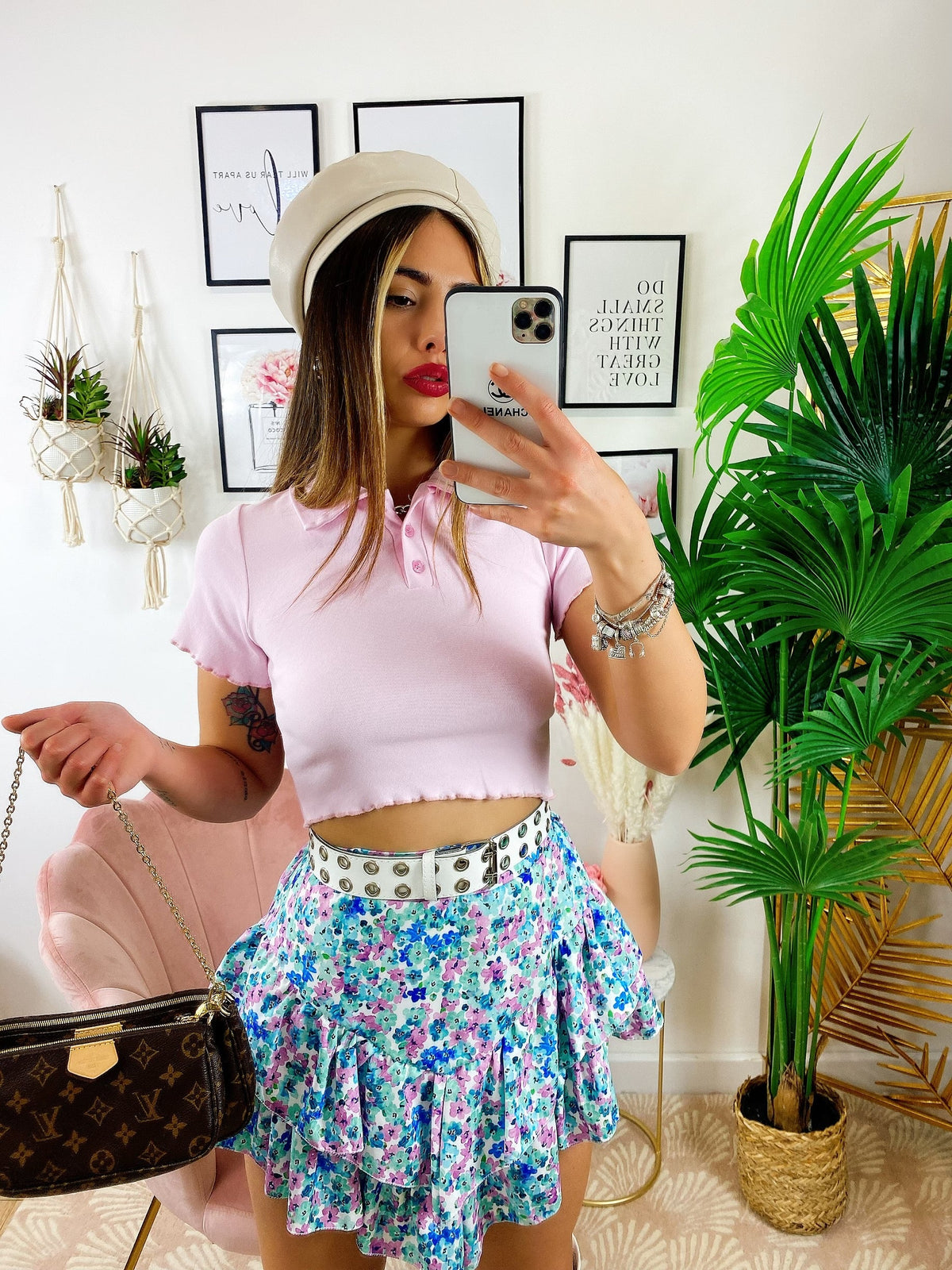 Top crop Rosa
