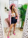 Giacca effetto bandana Rosa