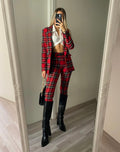 Set giacca e pantalone scozzese