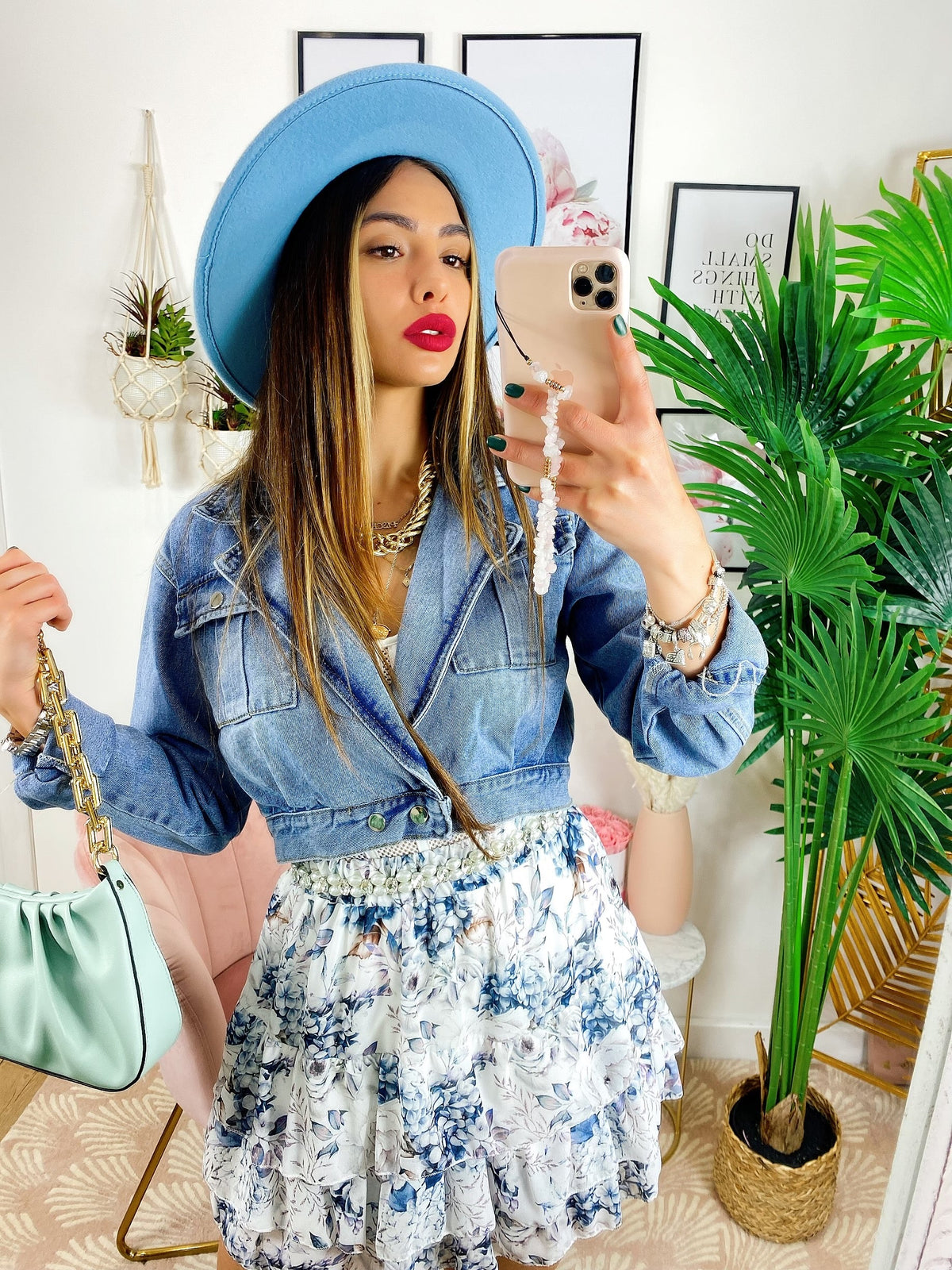 Giacca di jeans con Incrocio
