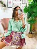 Camicia con borsetta Verde menta
