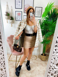 Giaccone pied de poule Beige