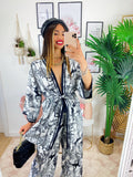 Set kimono e pantalone a zampa