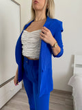 Top in raso bianco arricciato