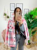 Giacca a quadri Rosa