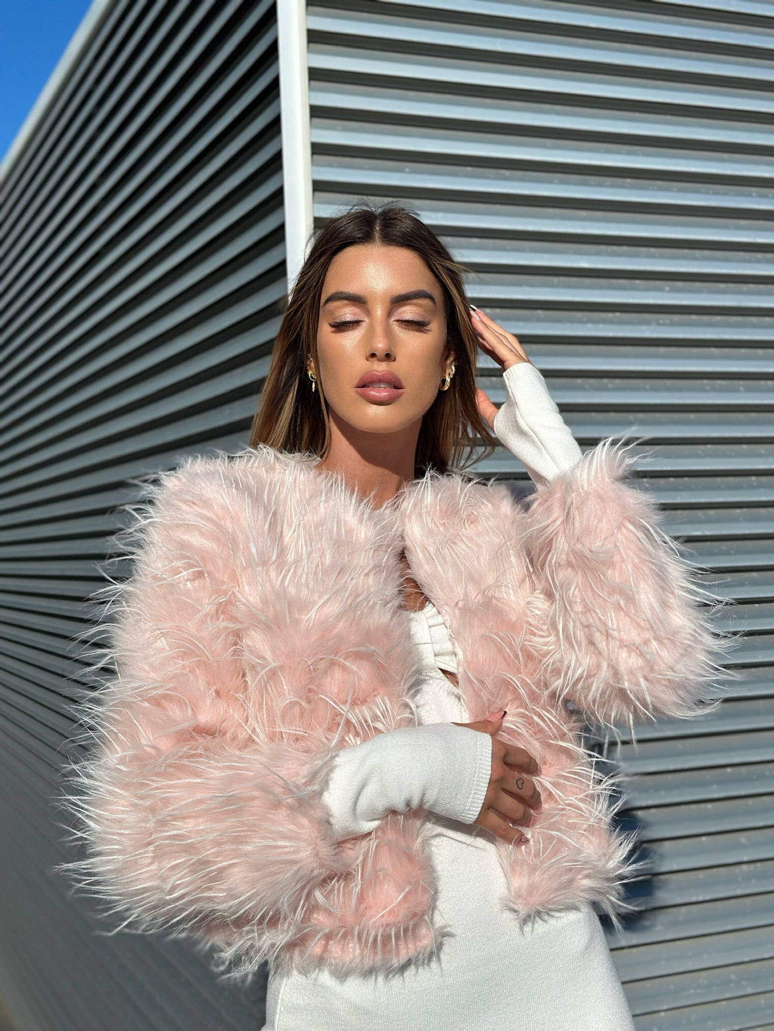 Pelliccia ecosoft rosa