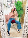 Maglione top quality con perle rosa