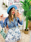 Giacca di jeans con Incrocio