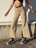 Jeans beige wide leg