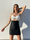Abito bicolore bianco e nero