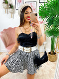 Top con catena in strass