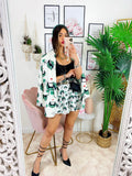 Completo giacca e pantalone dettaglio verde