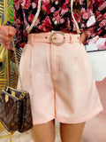 Short con cintura gioiello Rosa