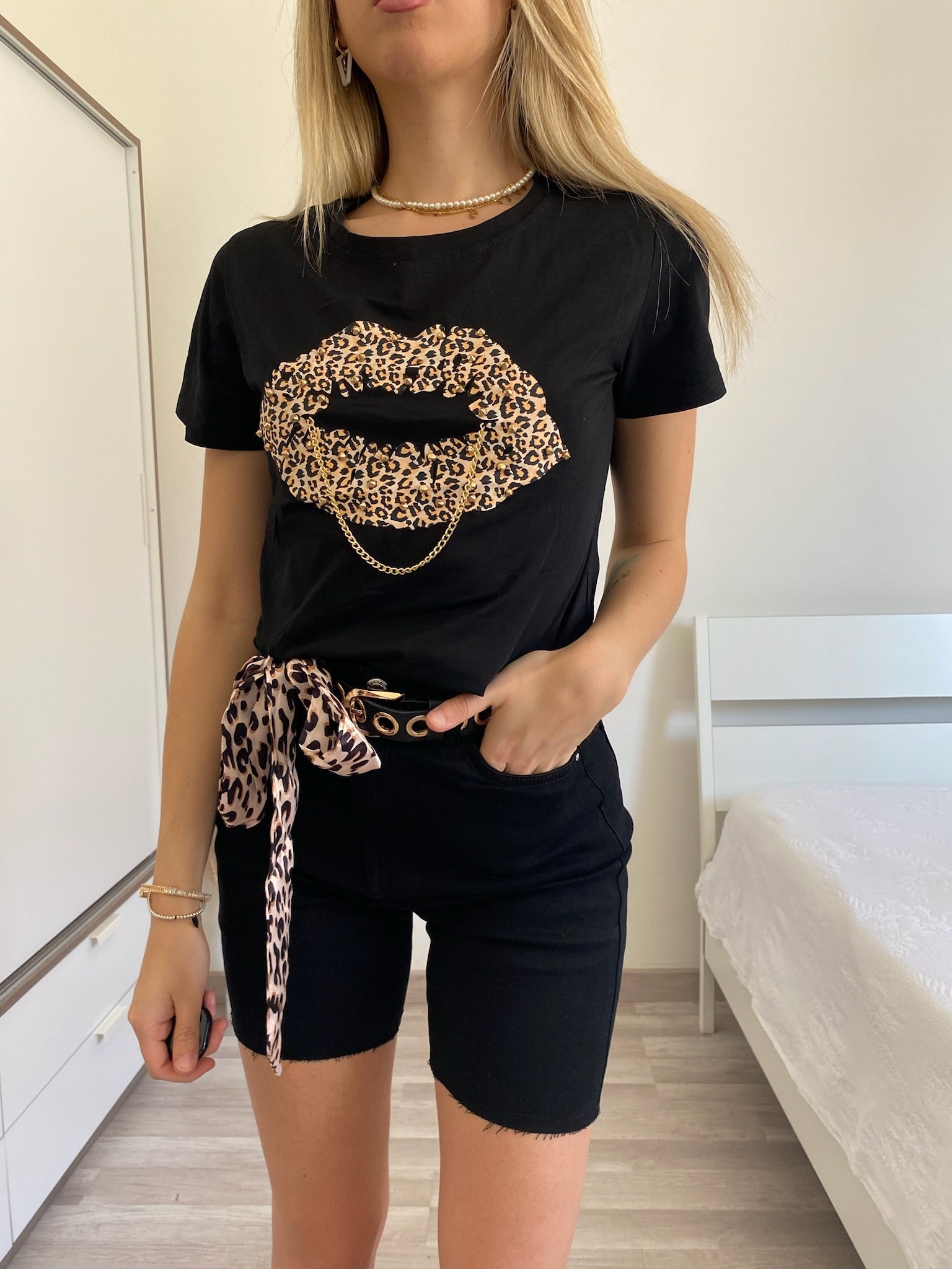 Short midi Nero