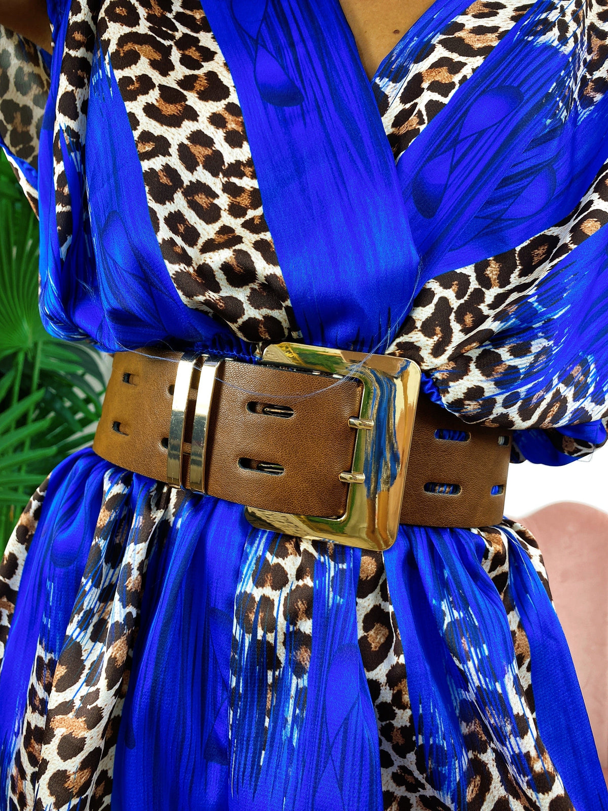 Cinturone glam marrone