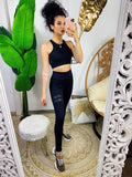 Set tuta sportiva nera