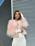 Pelliccia ecosoft rosa