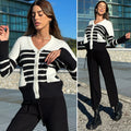 Cardigan bianco e nero