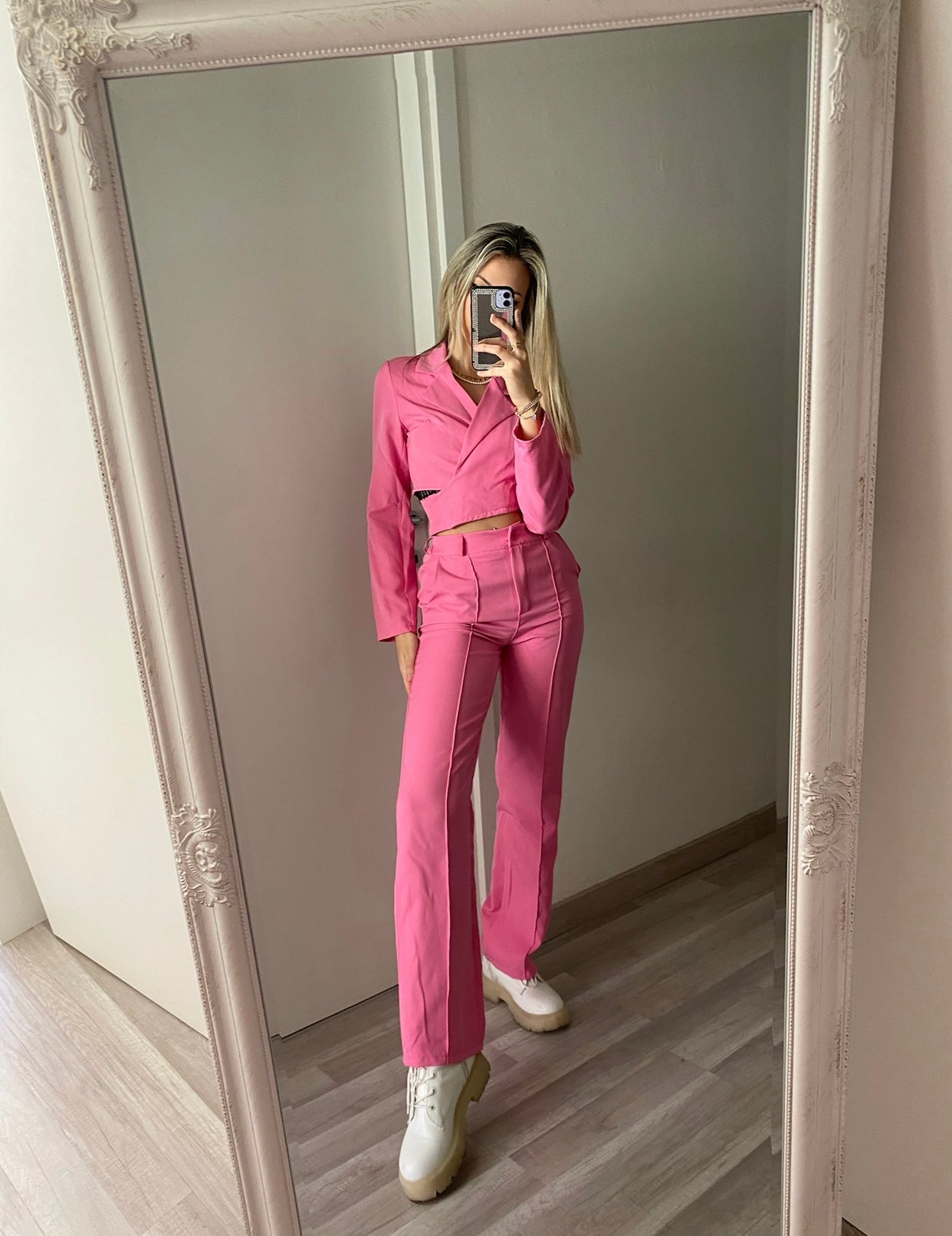 Completo top e pantalone Fuxia