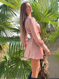 Abito in raso rosa