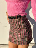 Gonna in tweed dettaglio rosa barbie