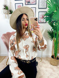 Camicia con orsetti bianca