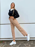 Jeans cargo Camel con tasche