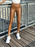 Leggins eco pelle choco