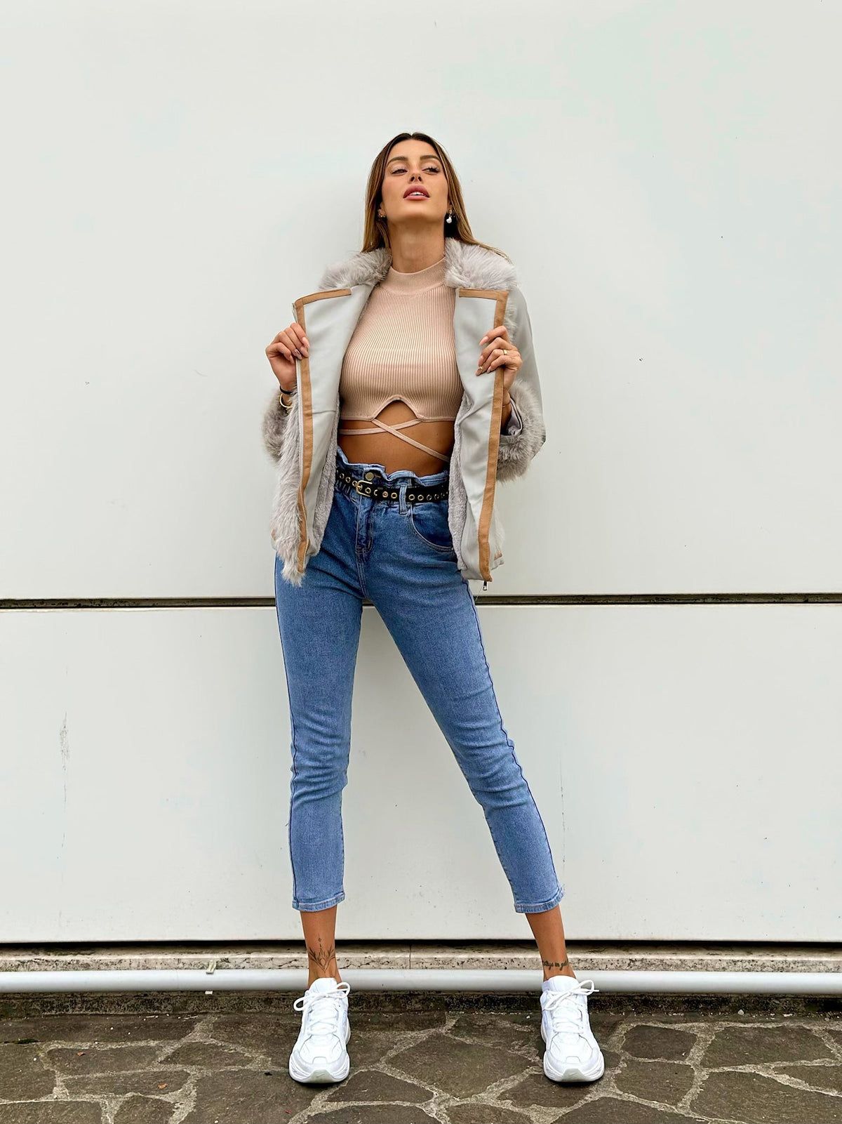 Jeans a caramella chiaro