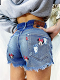 Short Levi’s Vintage stampa topolina con strappi