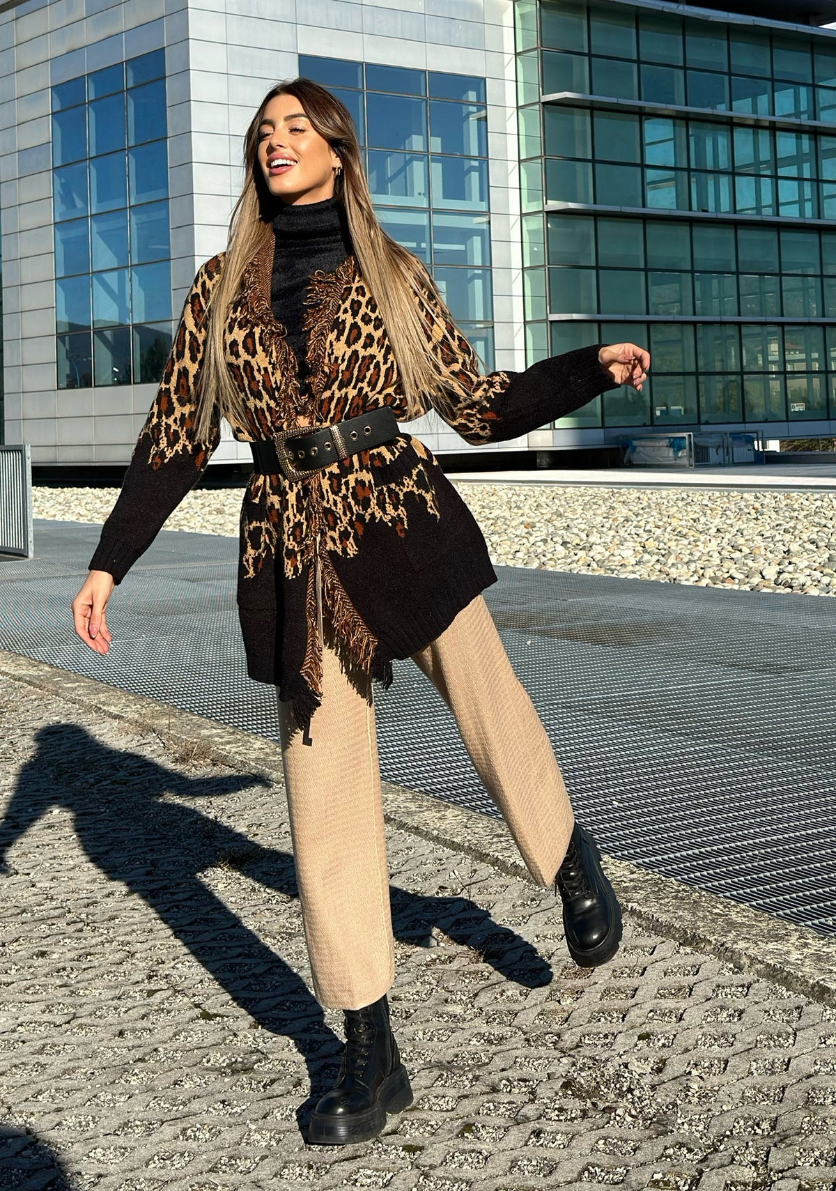 Cardigan animalier