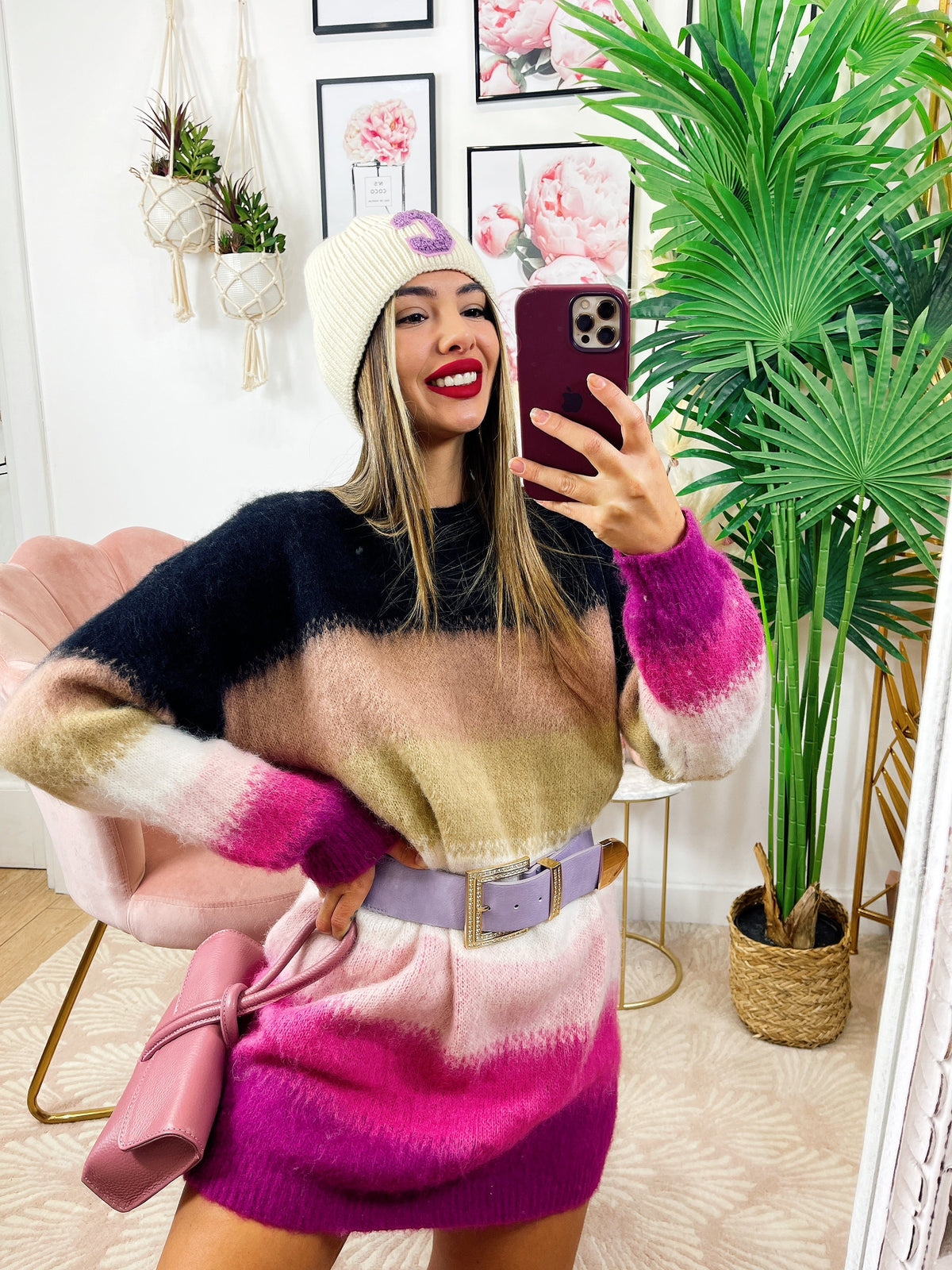 Maxi maglione colorato