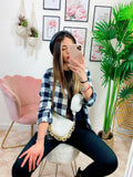 Giacca a quadri Black/white