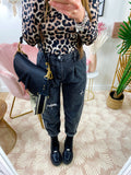 Jeans Boyfriend Grigio/Nero