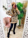 Maxi maglione morbidissimo con cuori Camel