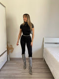 Tuta con zip manica corta
