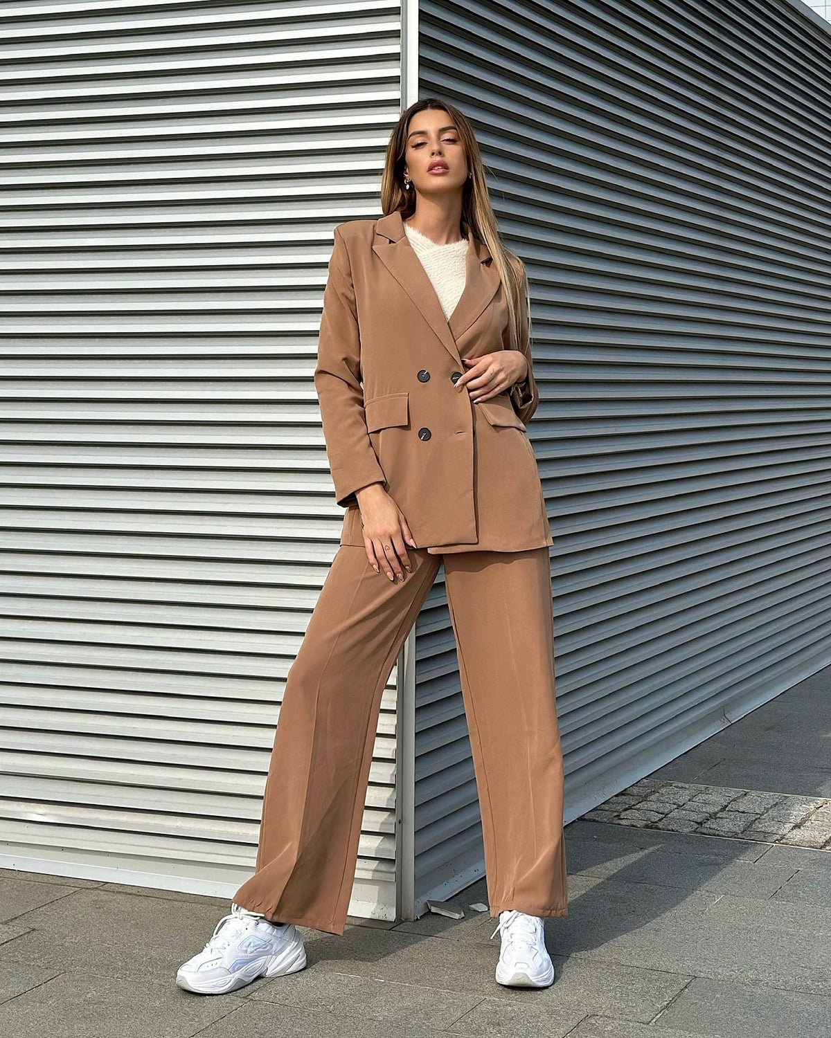 Completo giacca e pantalone Camel