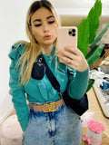Maglione con V e rouches