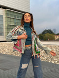 Giaccone di jeans pop