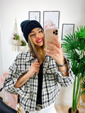 Giacca in tweed Nera