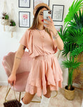 Abito con cintura Rosa