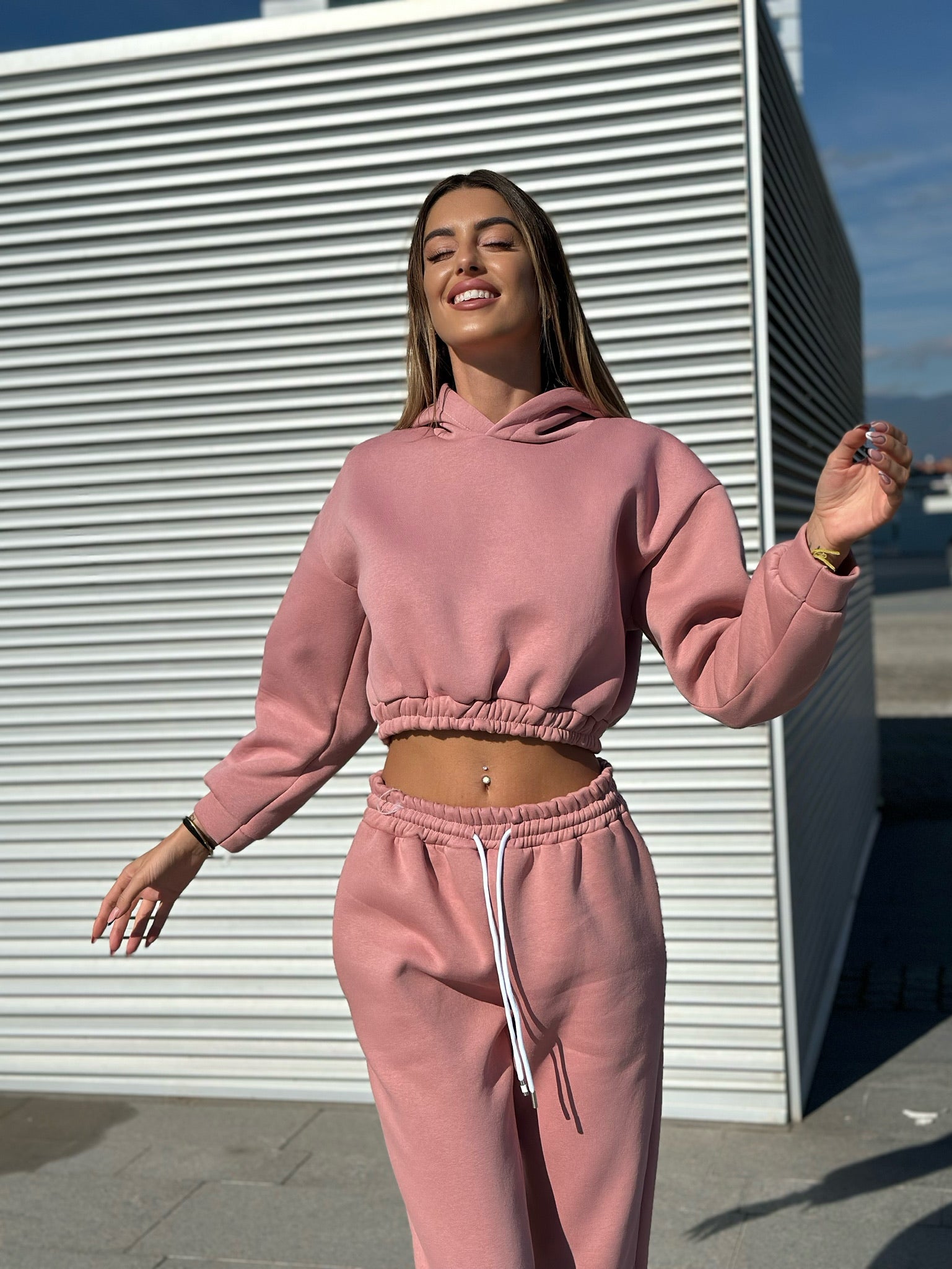 Tuta sportiva due pezzi rosa