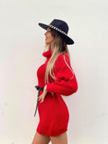 Maxi maglione rosso