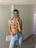 Top crochet toni nude