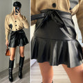 Gonna a balze in eco-pelle